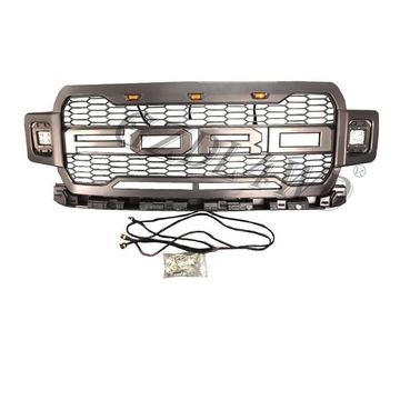 Led Lights Abs Front Grill Mesh For Ford f150 2018 2019 Pickup Offload