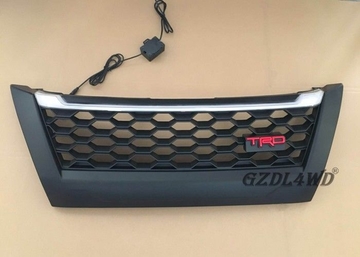 Matte Black TRD Front Grill With LED Lights For Toyota Fortuner 2018 / Fortuner Accessories