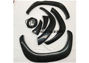 Smooth Black Wheel Arch Flares For Toyota Hilux Revo Original Style / Wheel Fender Trim