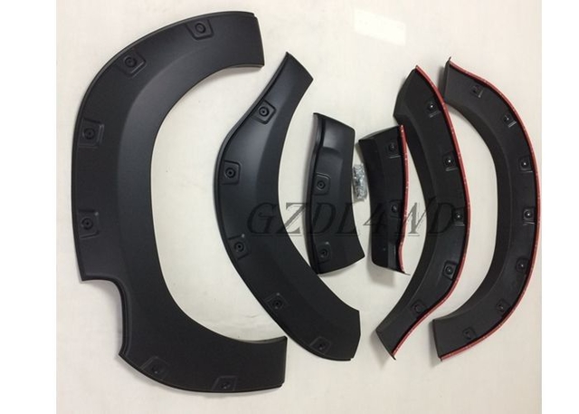 Front And Rear TRD Matt Black 4x4 Wheel Arch Flares For Toyota Hilux Revo Rocco