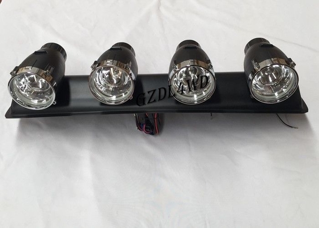 55W 12V 4x4 Driving Lights ,  ABS Plastic Jeep Light Bar With 4 Spotlight Bulbs