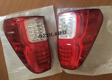 Red & Smoke LED Tail Lights 4x4 Driving Lights For Toyota Hilux Revo SR5 2015 - 2017